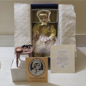 Royal Doulton Porcelain Doll in Yellow and White Dress